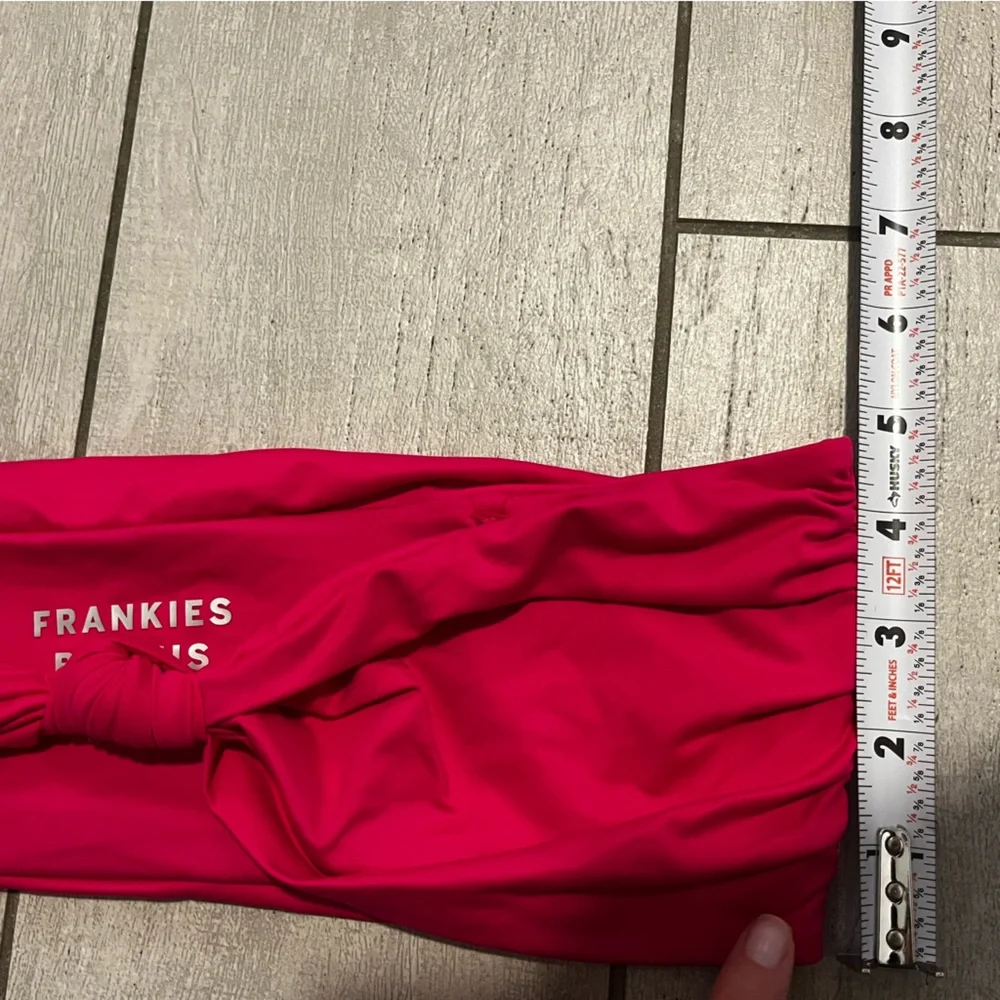Frankies Bikinis Hot Pink Bikini Set Carrie Small Strapless Knot Summer Beach
